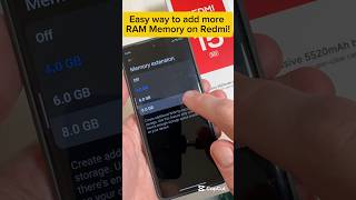 Easy way to add more RAM Memory on Redmi Note 15 5G #xiaomi #redmi #redminote15 #shorts
