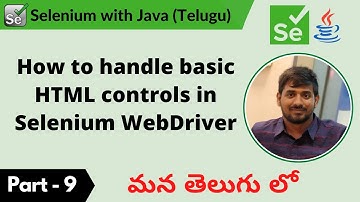 P9 - How to handle basic html controls in Selenium WebDriver | Selenium | Java |