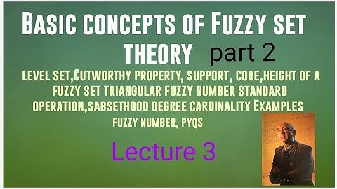 Lecture 3 ||Basic concepts of fuzzy set theory || 2nd part#mathswithag#fuzzysettheory#inbengali#math