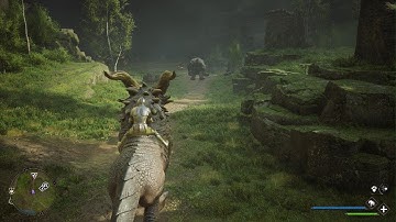 Hogwarts Legacy Attacking The Troll With A Graphorn