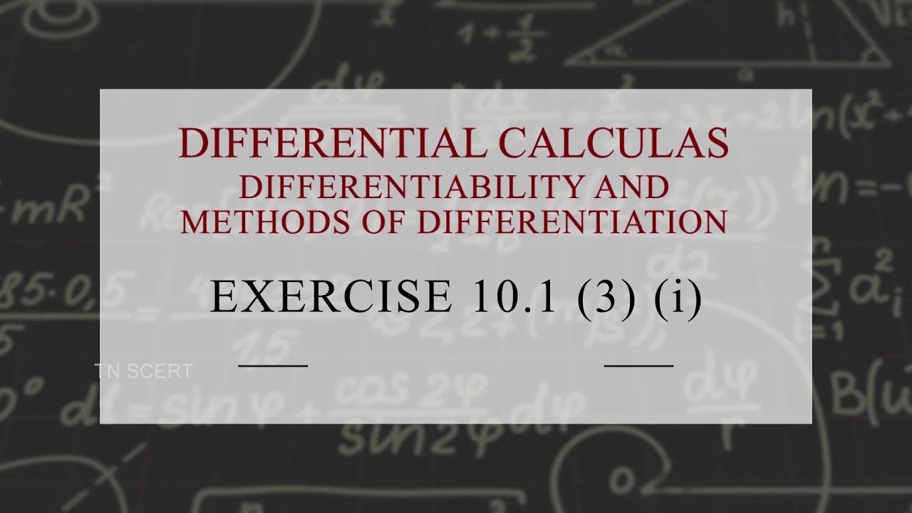 tn scert 11th model question paper Mathematics Video Lesson - VOL - 2 UNIT 10 EXERCISE 10.1 Q3 (i) ENGLISH