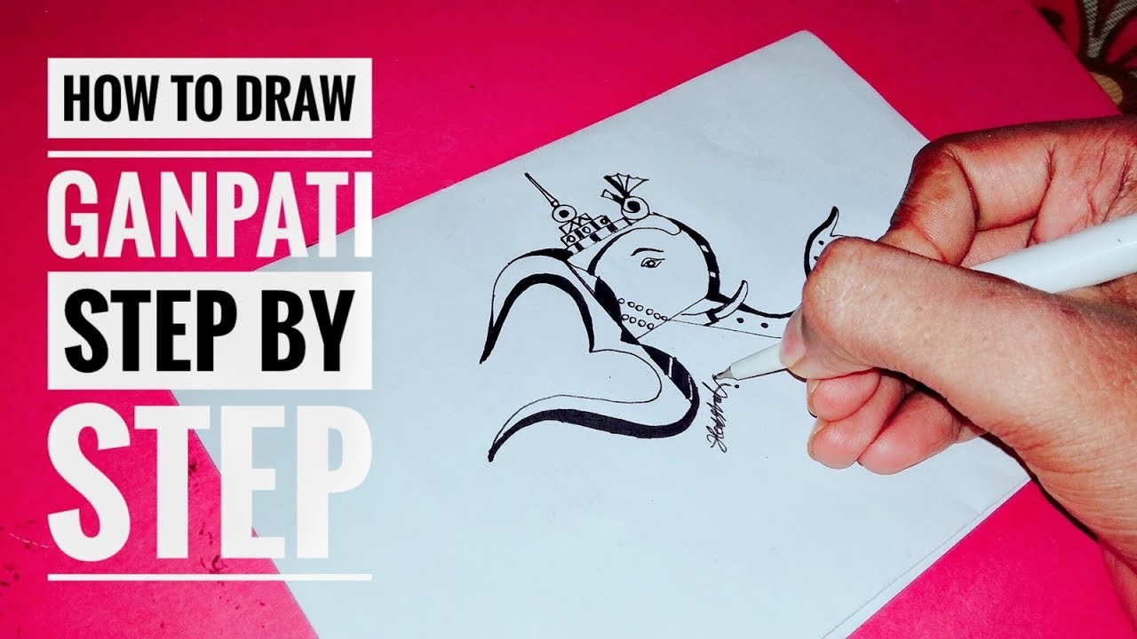 How To Draw Ganesha EASY Ganpati Bappa Easy DRAWING L Doodle Art