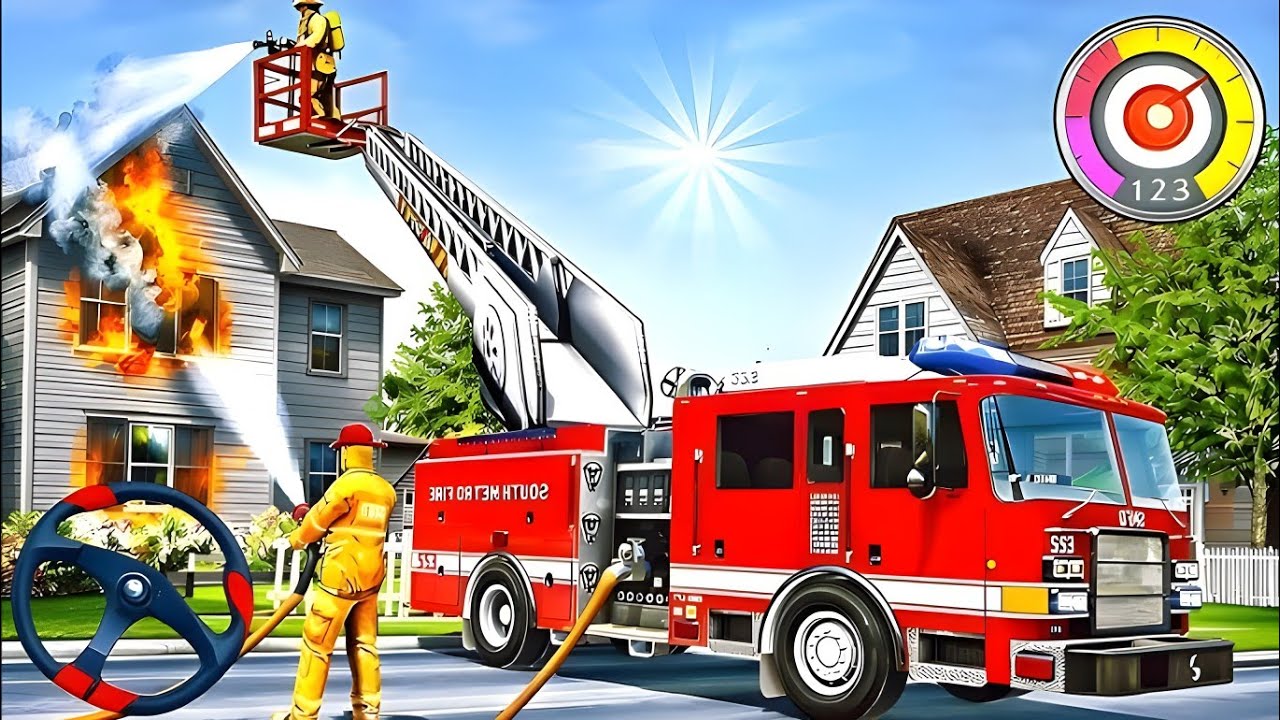 Fire Truck Emergency Mission 3D 🚒 | US 911 City Rescue Simulator Android Gameplay 