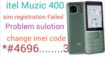 itel it5626 Muzic 400  change imei code sim registration failed invalid sim problem sulotion