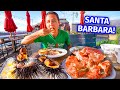 Golden URCHIN YOLK + Box Crab!! FOOD TOUR in Santa Barbara - California Coast!