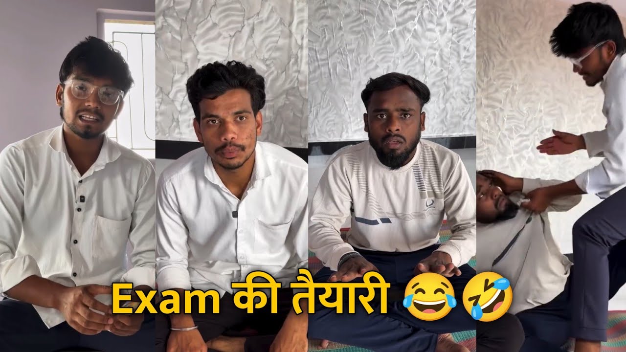 Exam Ki Taiyari 😂🤣 Padhai Karna Jaruri Hai 🤣 Harsh Pushptode Comedy‼️ As Comedy Reels 