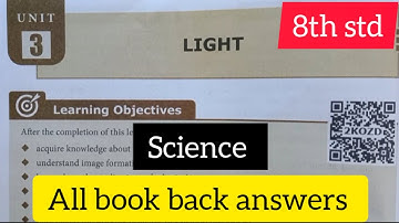 8th std science unit 3 Light // All Book back question answers #lightbookbackanswers