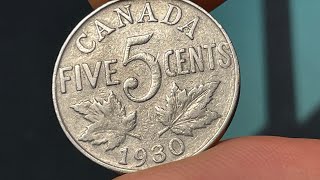 1930 Canada 5 Cent Coin • Values, Information, Mintage, History, and More