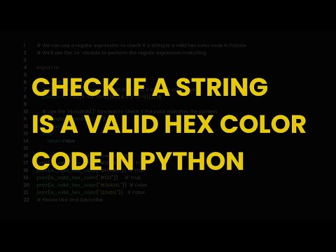 Check if a string is a valid hex color code in python