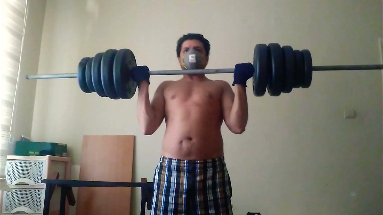 55kg Cheat Barbell Bicep Curls 6 Reps YouTube