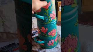 hand painted coal scuttle