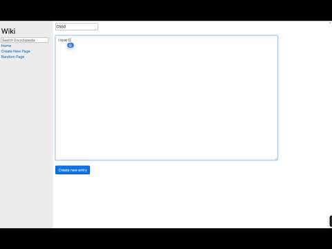Harvard CS50 Web | Project 1: Wiki