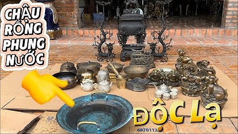 Chậu rồng phung nước _ Lư trúc hoá long _ Con giáp bằng đồng. Trưa 27/9 #đồcổcầnthơ #đồcổ