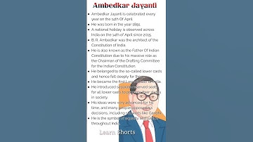 10 lines speech on ambedkar jayanti | bhimrao ambedkar jayanti speech #shorts