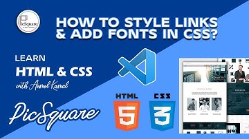 How to Style Links and Add Fonts in CSS (Beginners) | learn css Tutorial 04