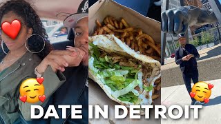 OUR FIRST DATE IN DETROIT *LOCAL FOOD, SHOPPING + MORE* | TRAVEL VLOG | DOPEDJ