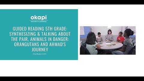 Guided Reading, Fifth Grade,  Synthesizing: Talk about the pair, Animals in Danger & Ahmad