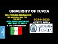 University of tuscia  university of tuscia application process  complete guide