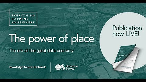 Geospatial SIG | #ThePowerOfPlace Webinar Series - The era of the (geo)data economy