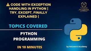 ⚠️ Code with Exception Handling in Python | Try, Except, Finally Explained |