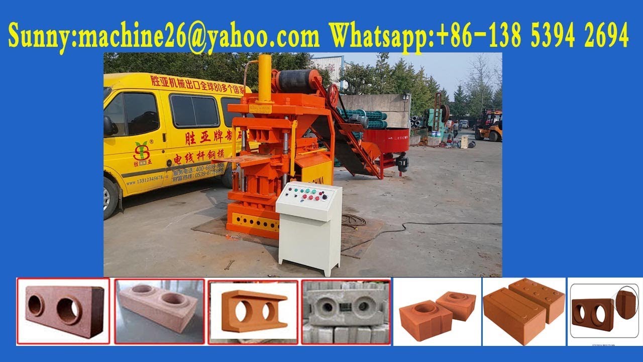 SY2 10 automatic Interlocking Brick Machine/clay lego brick ...