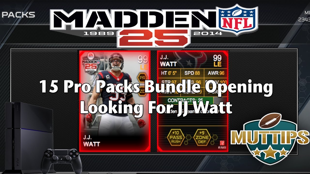 "Madden 25 Ultimate Team Packs Opening" |  Looking For 99 JJ Watt | MUTtips