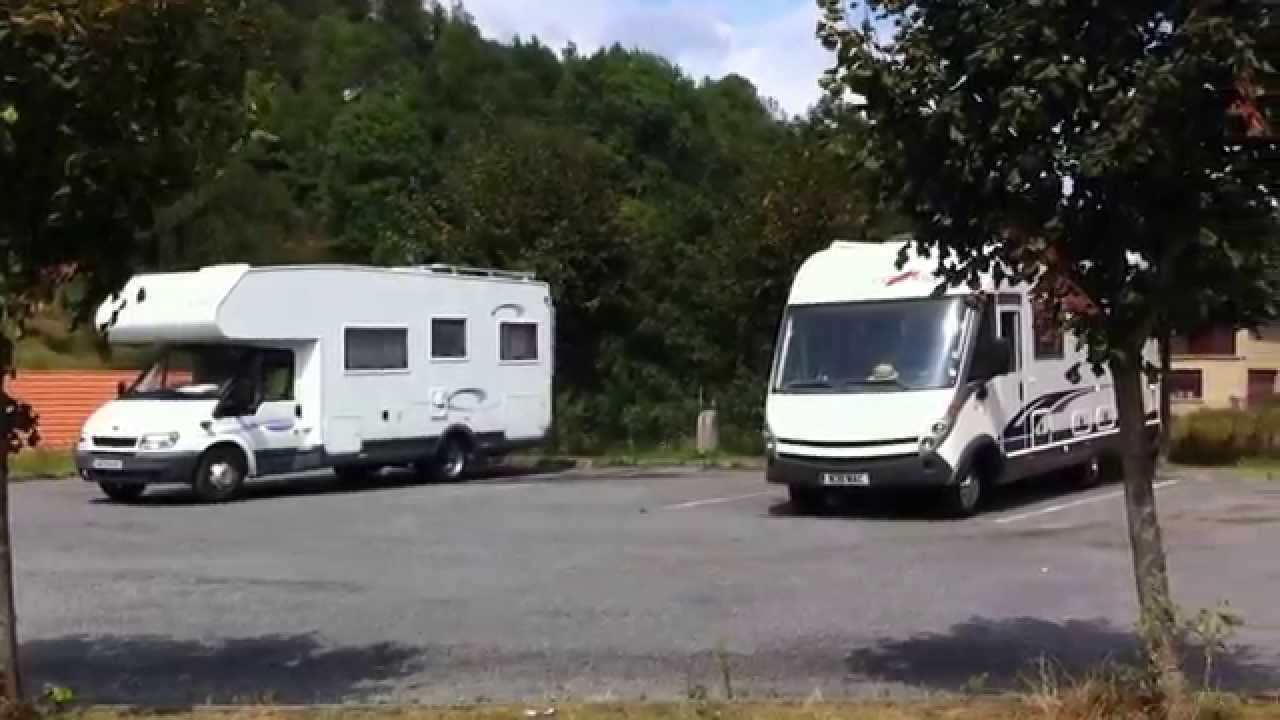 Motorhome Aire at Arreau in the Midi-Pyrenees region of France