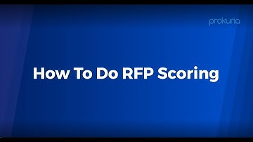 How to do RFP Scoring