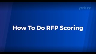 How to do RFP Scoring