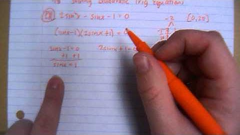 Solving Quadratic Trig Functions