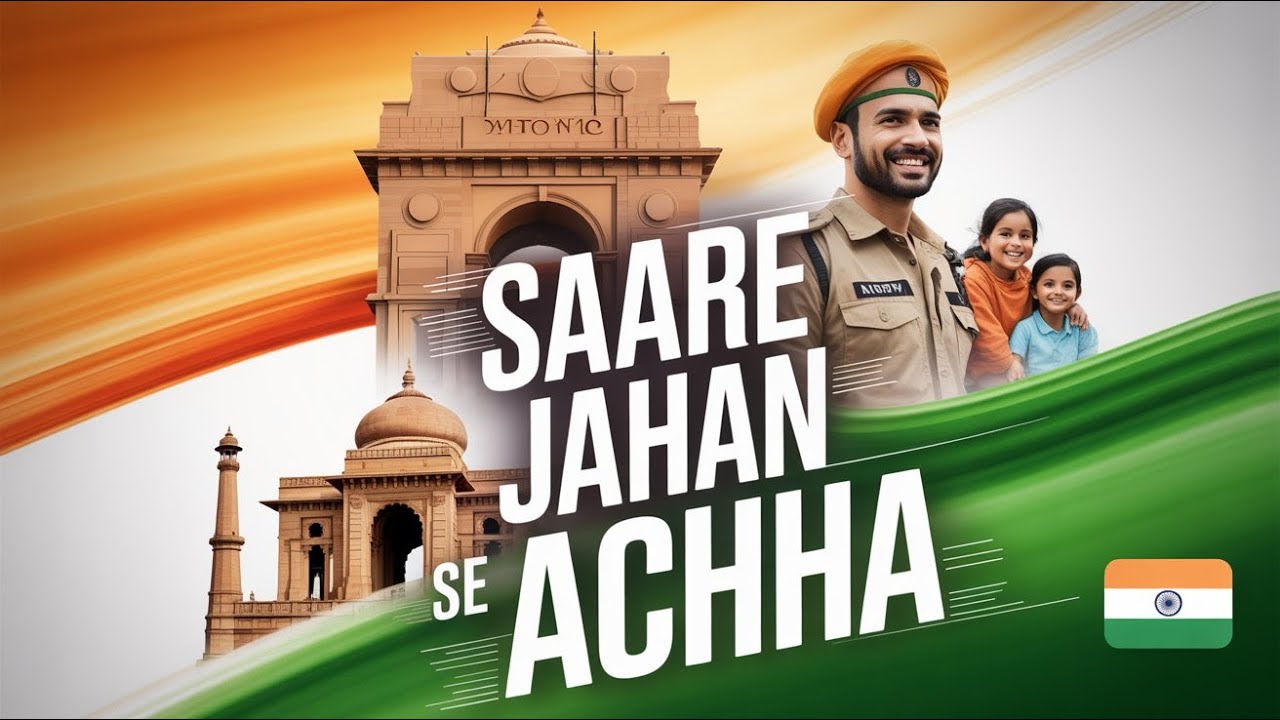 SAARE JAHAN SE ACHHA 🇮🇳 | Most Powerful Indian Patriotic Song | Bharat Mata Song