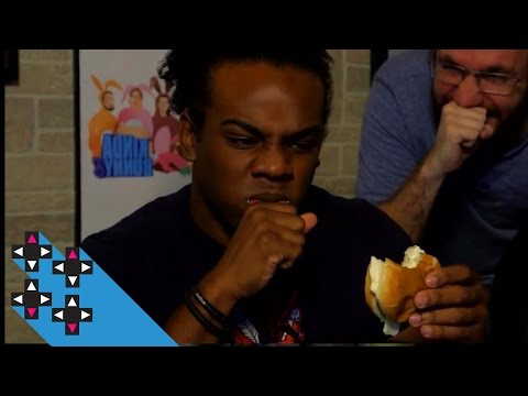 Dan Ryckert makes Austin Creed eat a mayo hot dog on Kinda Funny — Expansion Pack