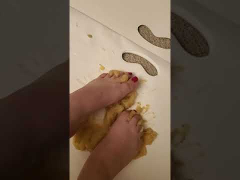 ASMR feet banana rub