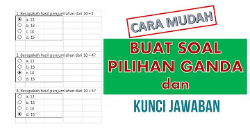 Buat Soal Pilihan Ganda di Excel