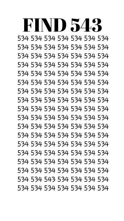 Locate 543 in 4 seconds #ytshortsvideo #school #shortsyoutube