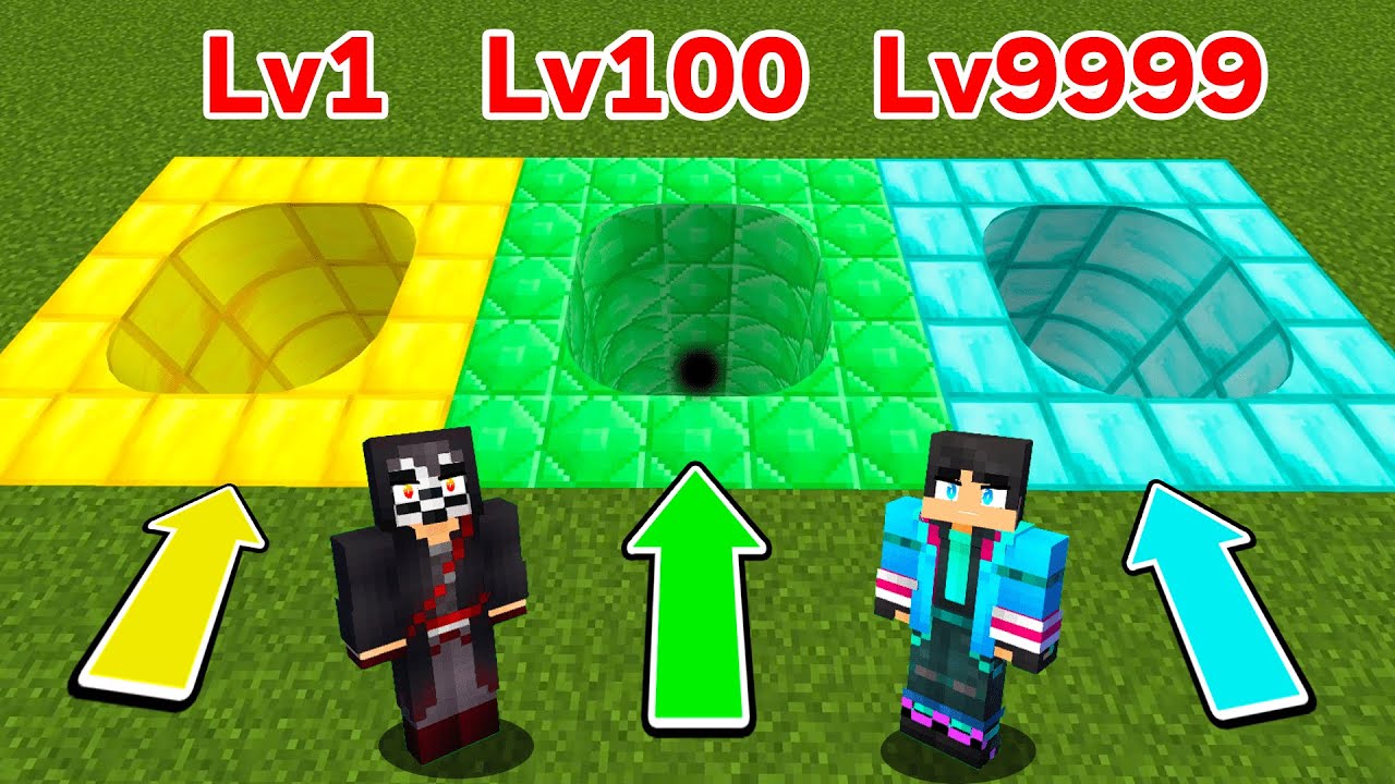 難しすぎる穴のアスレチック対決チャレンジ【 マイクラ / マインクラフト 】