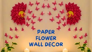 Beautiful Paper Flower Wall Decor | Summer Wall Hanging out of Cardboard and Paper