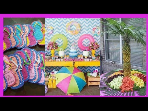 IDEAS PARA FIESTAS EN LA ALBERCA / FIESTA EN LA PISCINA/ AMBIENTACIÓN DE FIESTA EN LA PISCINA