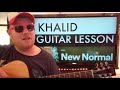 How To Play New Normal guitar Khalid // easy guitar tutorial beginner lesson easy chords