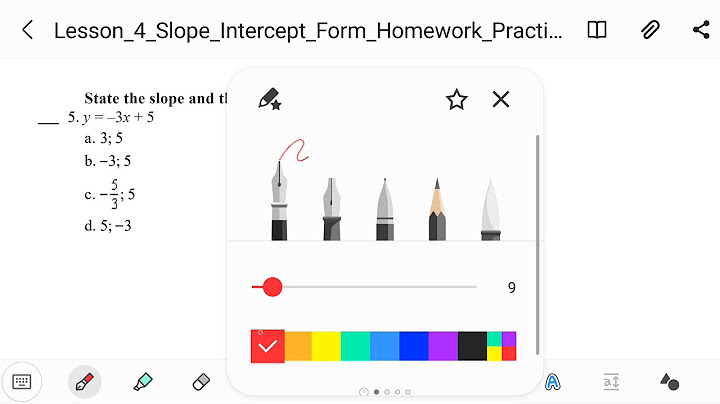 Lesson 4 problem solving practice slope intercept form