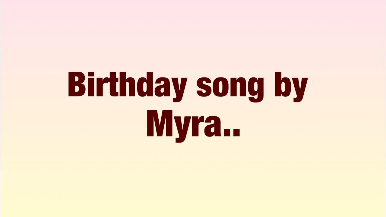 Birthday song by Myra for her grandpa.. - YouTube