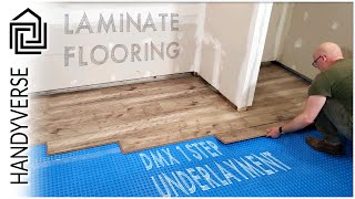 Laminate Flooring Installation with DMX 1-Step Underlayment - Laundry Room Makeover: Part 7