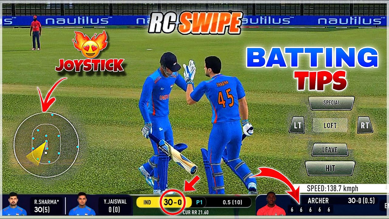 REAL Cricket Swipe BATTING TIPS to Hit SIX Every Time - YouTube