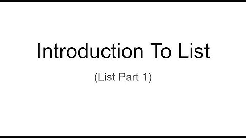 Introduction To Python List (Part 1) [Khmer]