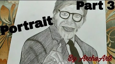 How To Draw Amitabh Bachchan | Portrait | Part 3