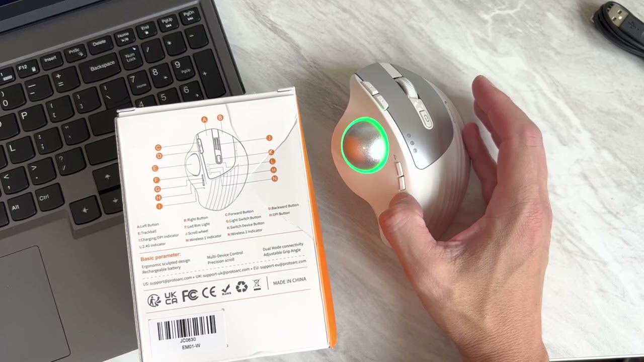 ProtoArc EM01 Trackball Mouse YouTube