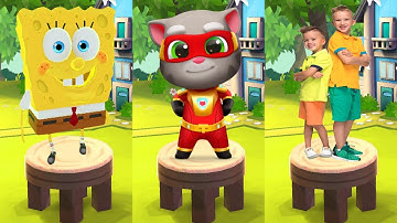 Tag with Ryan SpongeBob VS Vlad & Niki Run VS Talking Tom Hero Dash All Characters Unlocked