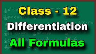 Differentiation All Formulas For Board Exam 2025 || Class 12 differentiation Formulas Chapter 5