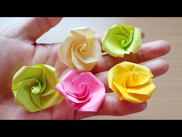 Post-it note rose. Design by NProkuda on . : r/origami