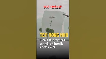 In tem nhãn rong nho biển, Decal sữa mực dầu cán màng mờ, bế theo viền - In Kỹ Thuật Số Since 2006